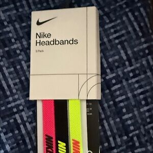 Nike Headbands 3 Pack - Pink, Neon Yellow, Black